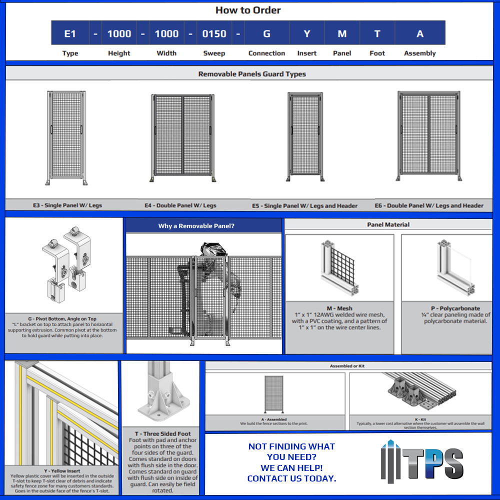 E3-1400-1050-0150-GYMTA SINGLE REMOVABLE PANEL WITH LEGS 1400MM X 1050MM 1" MESH, FULLY ASSEMBLED